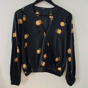 Madewell Wrap Top in Floating Florets